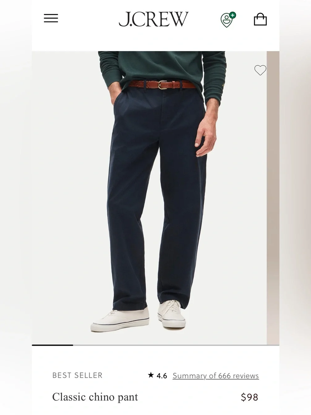 J. Crew Navy Blue Men’s Chinos